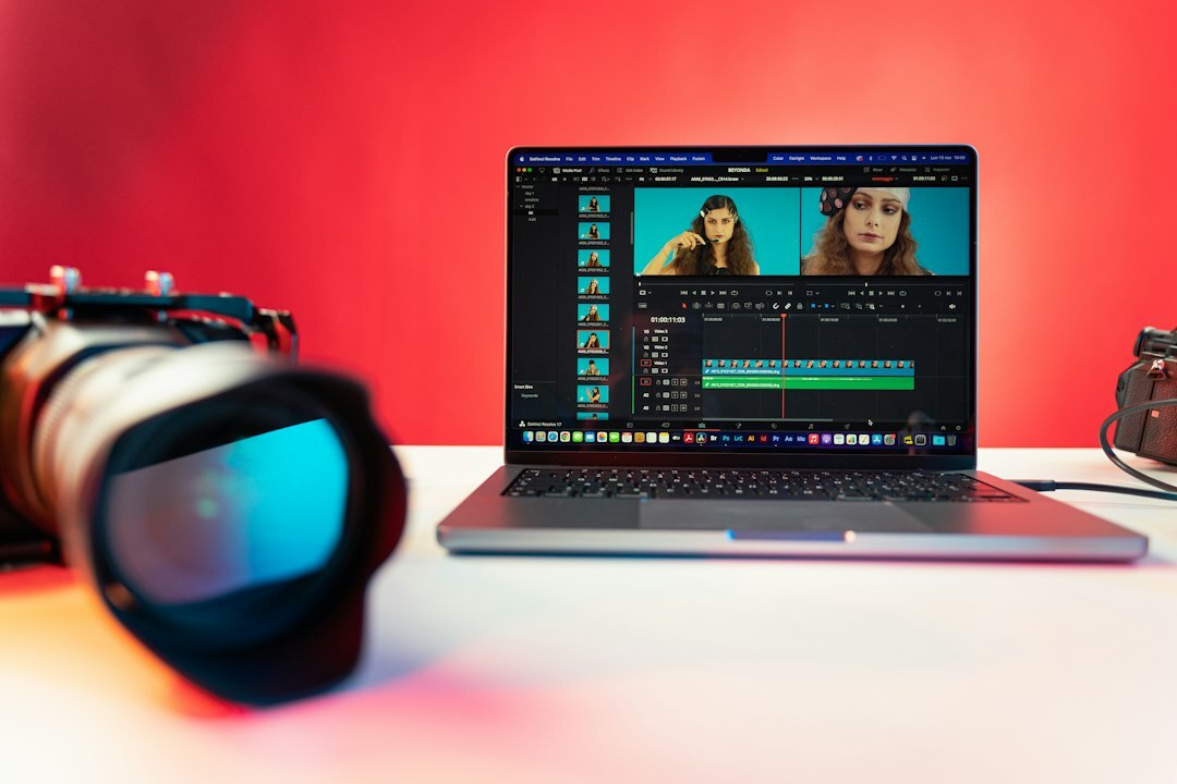 video editor at work